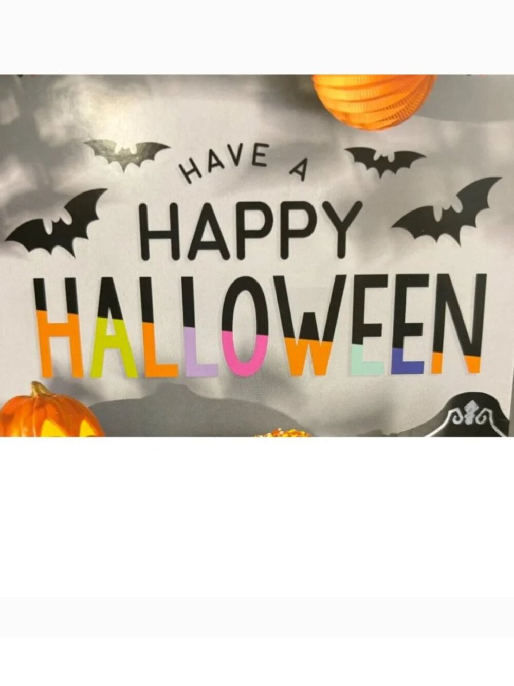 Reuseable Wall Decal Neon HAPPY HALLOWEN Vinyl Art Holiday Home Decoration